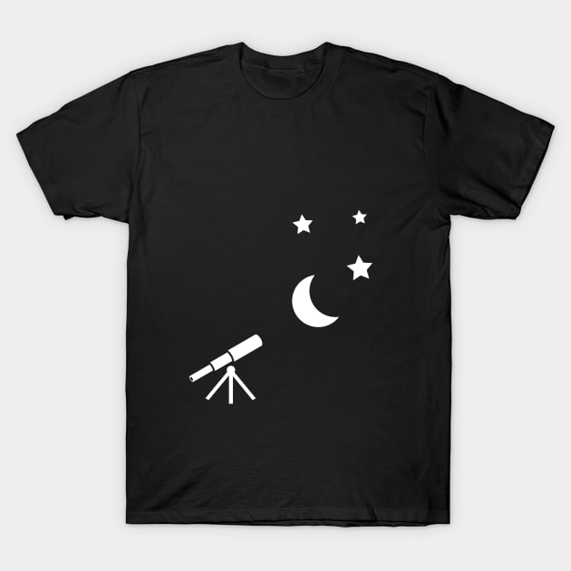 Stargazer White T-Shirt by julianlab